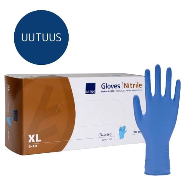 UUTUUS ABENA Classic nitriilikäsine pitkä XL sininen 100kpl