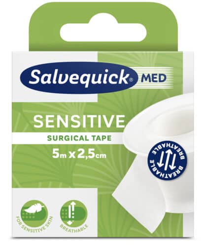 Salvequick Sensitive teippi 5 m x 2,5 cm