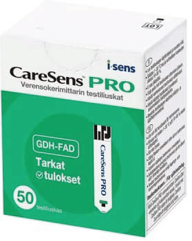 CareSens Pro verensokeritestiliuskat